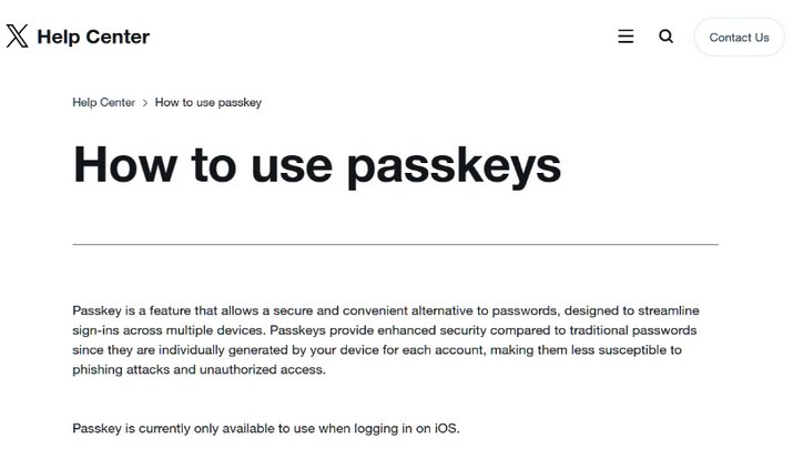 百色苹果维修店铺分享iOS用户如何通过通行密钥(Passkey)登录 